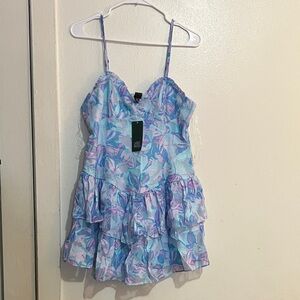 Wild Fable Blue and Purple Floral Dress
